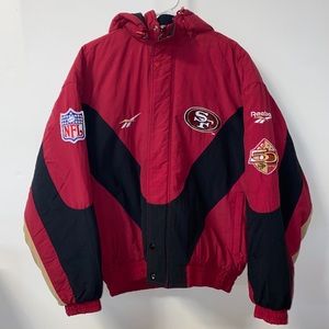 Embroidered 49ers Vintage Reebok Jacket (Size M)
